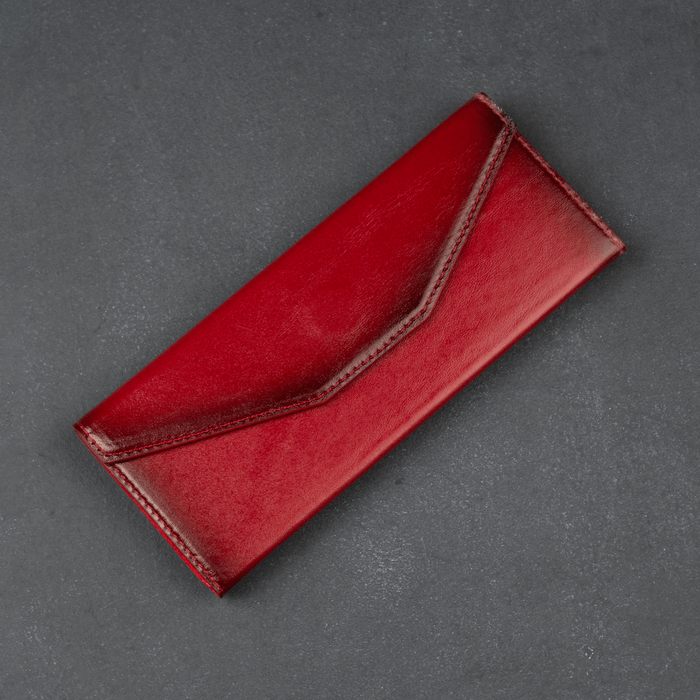 Red Leather Sunglasses Case - LEATHEREE