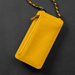 Yellow Leather Crossbody Phone Bag & Wallet - LEATHERE