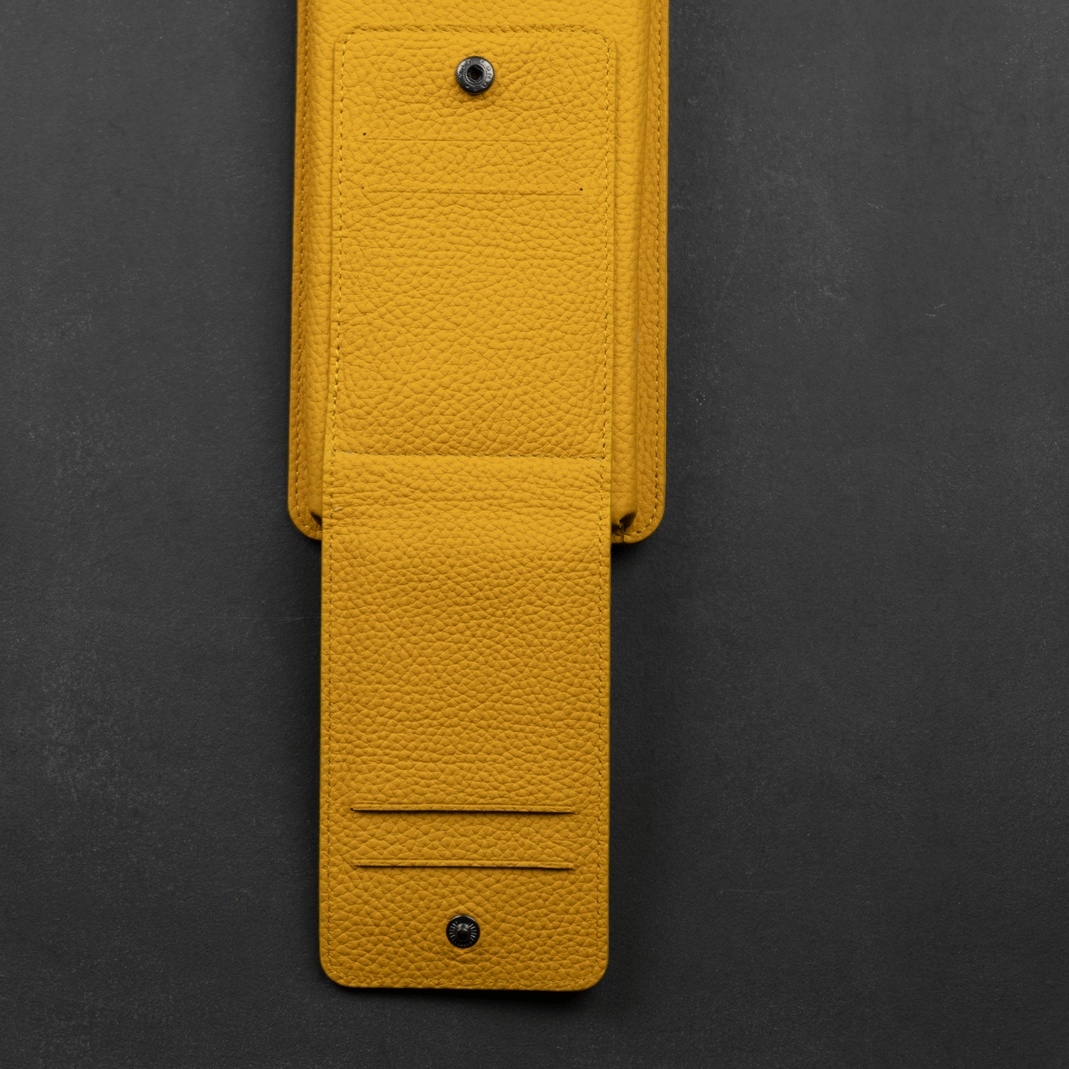 Yellow Leather Crossbody Phone Bag & Wallet - LEATHERE