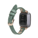 Pastel Green Leather Slim Apple Watch Band with Rivet - LEATHERE