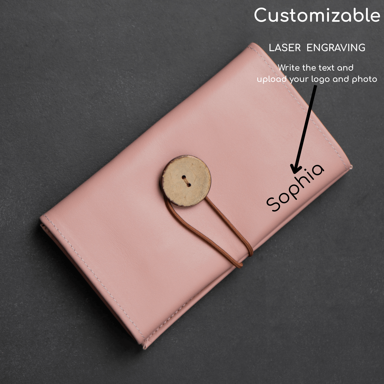 Leather Pink Travel Tech Organizer - Riverside