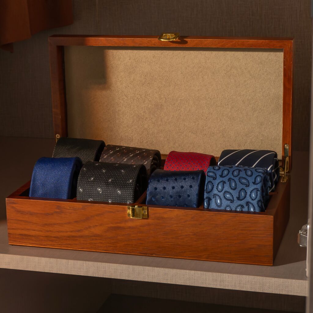 Luxury Wooden Tie Storage Box