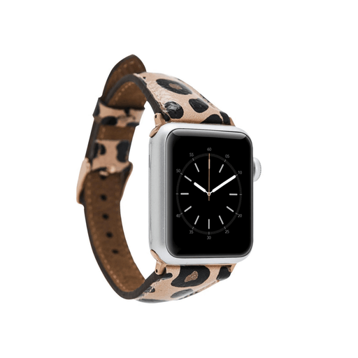 Leopard Leather Slimy Apple Watch Band - LEATHERE