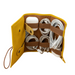 Yellow Leather Travel Cable & Tech Organizer - LEATHERE