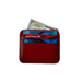 Red Leather Thin Card Holder Wallet - LEATHERE