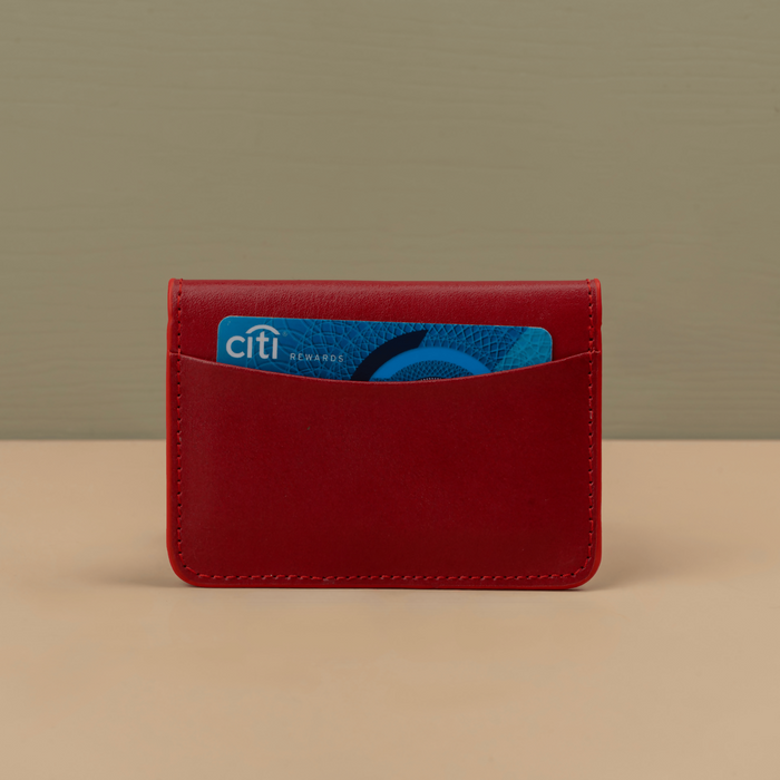 Luxury Genuine Leather Wallet - Red