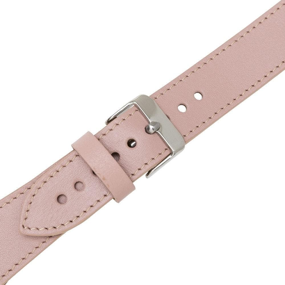 Luxury Double Wrap Pink Leather Apple Watch Band - San Diego