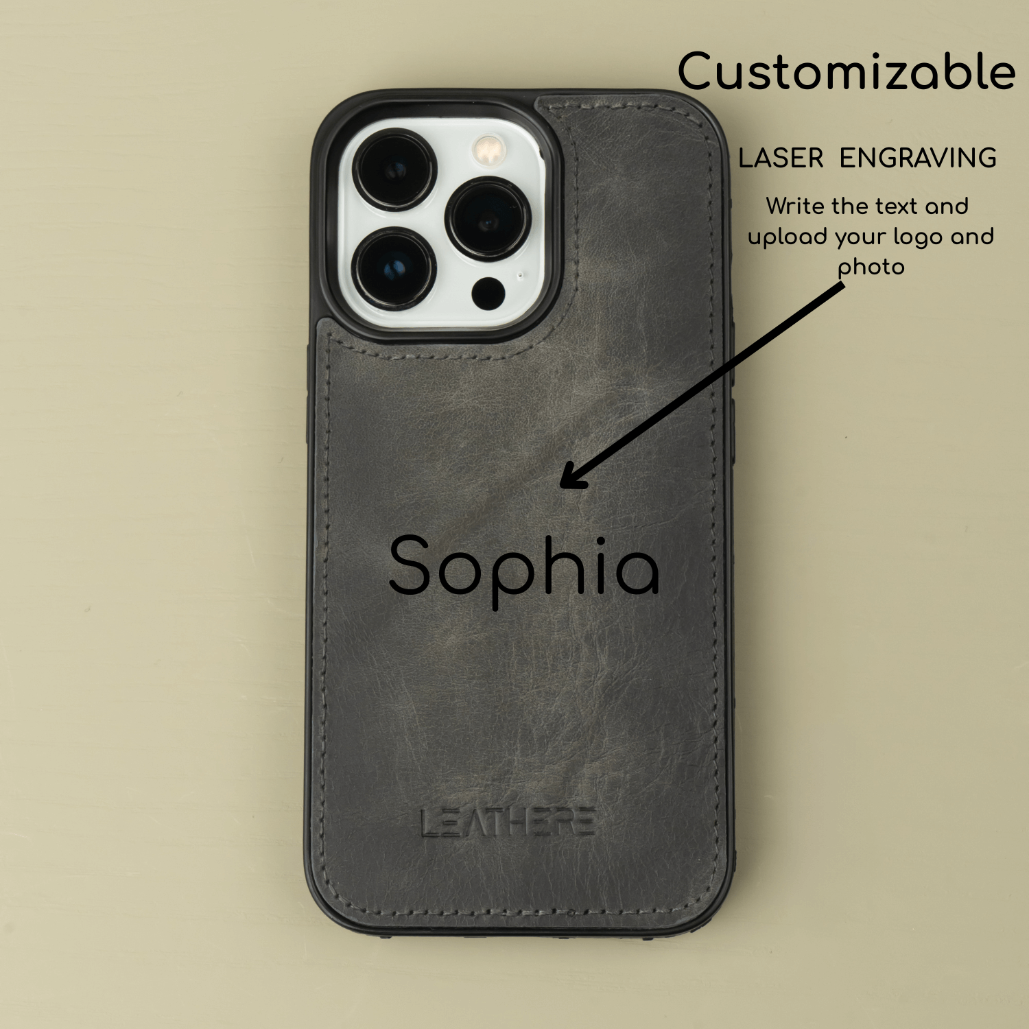 iPhone 16 Series Grey Leather Wallet Case - New York