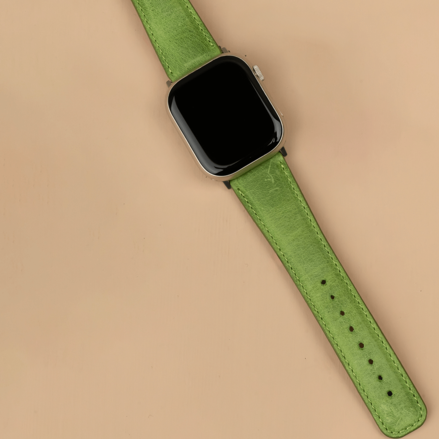 Green Leather Classic Apple Watch Band for All Series - LEATHERE