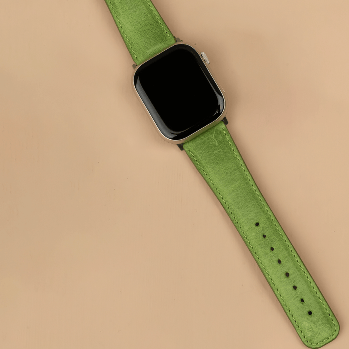 Green Leather Classic Apple Watch Band for All Series - LEATHERE