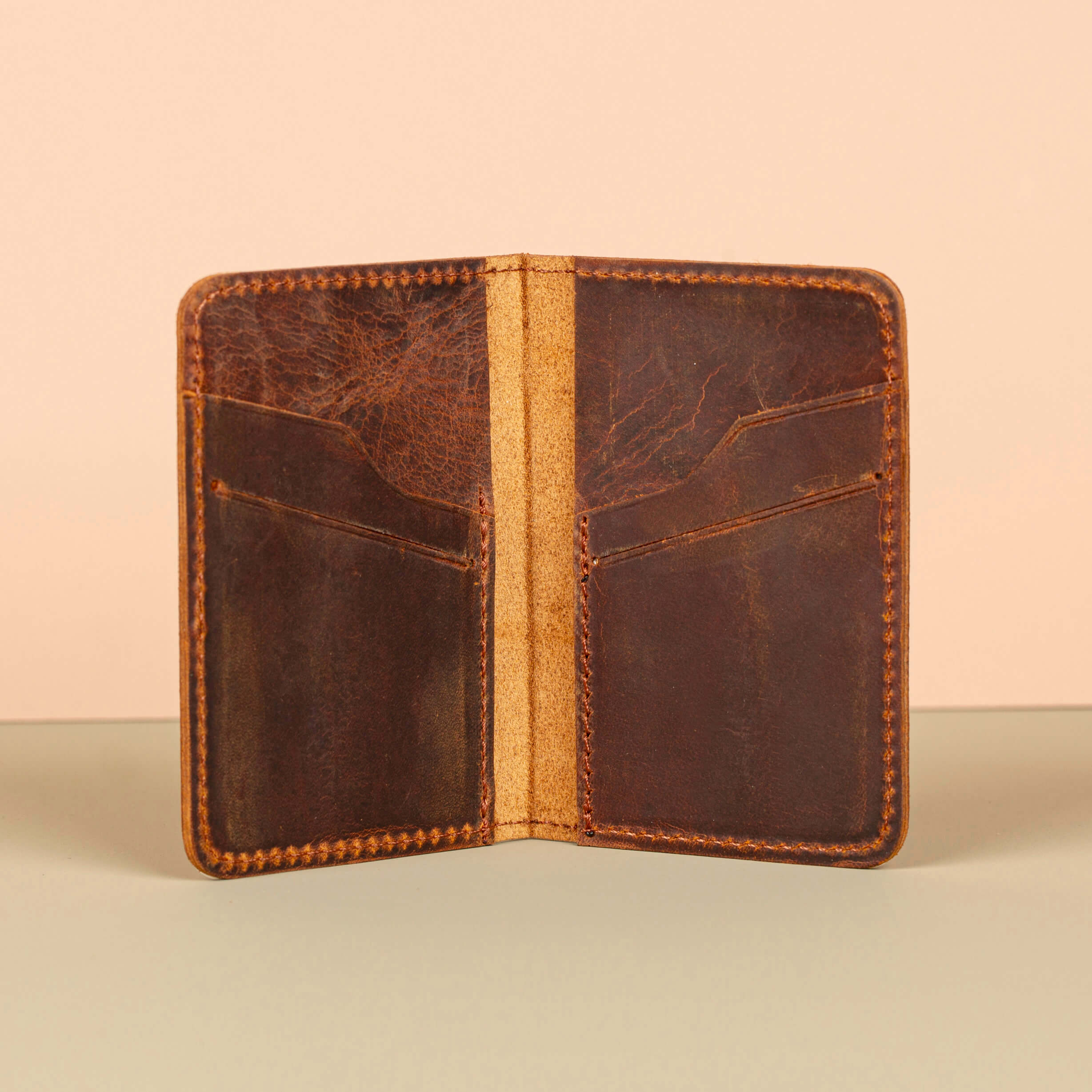 Classic Leather Cardholder Wallet - Warm Brown - Berkeley