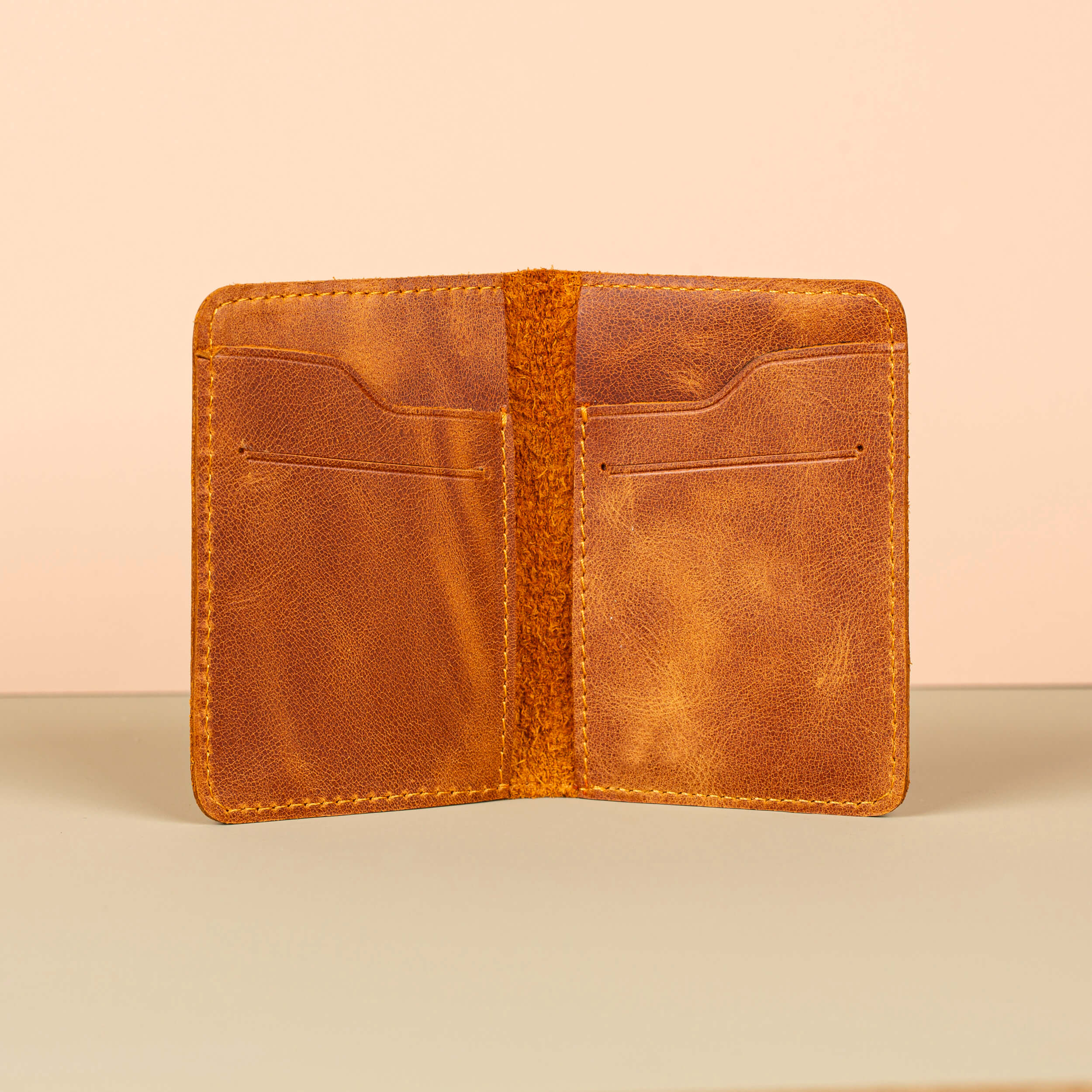 Classic Leather Cardholder Wallet - Honey Tan - Berkeley