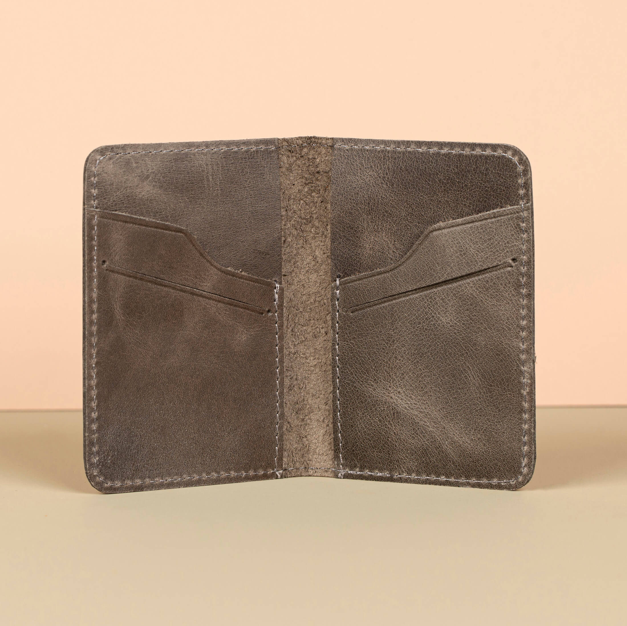 Classic Leather Cardholder Wallet - Gray - Berkeley