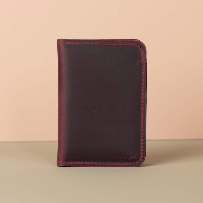 Classic Leather Cardholder Wallet - Deep Burgundy - Berkeley