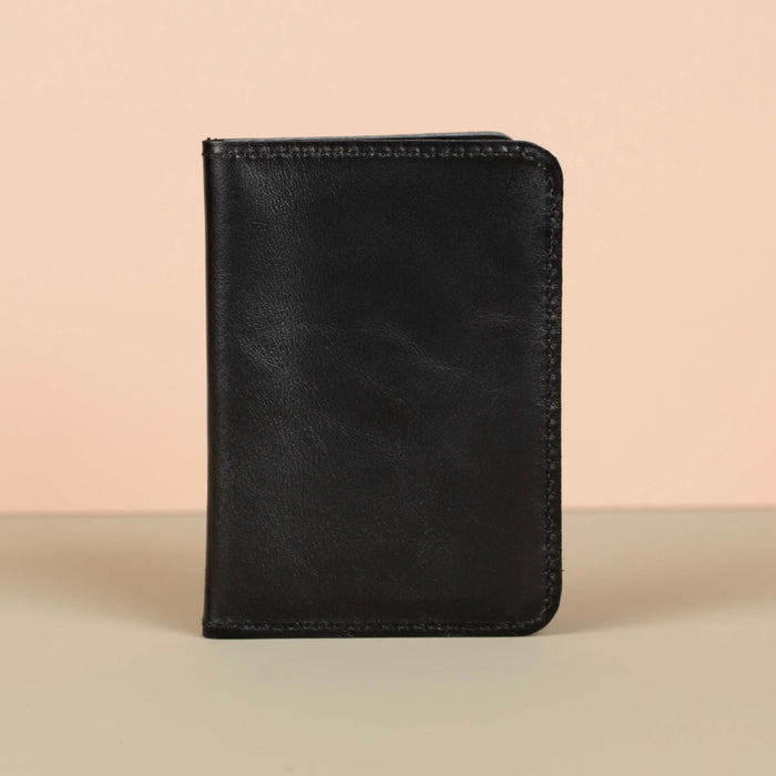 Classic Leather Cardholder Wallet - Black - Berkeley