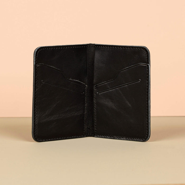 Classic Leather Cardholder Wallet - Black - Berkeley