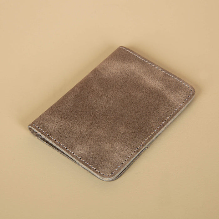 Classic Leather Cardholder Wallet - Gray - Berkeley