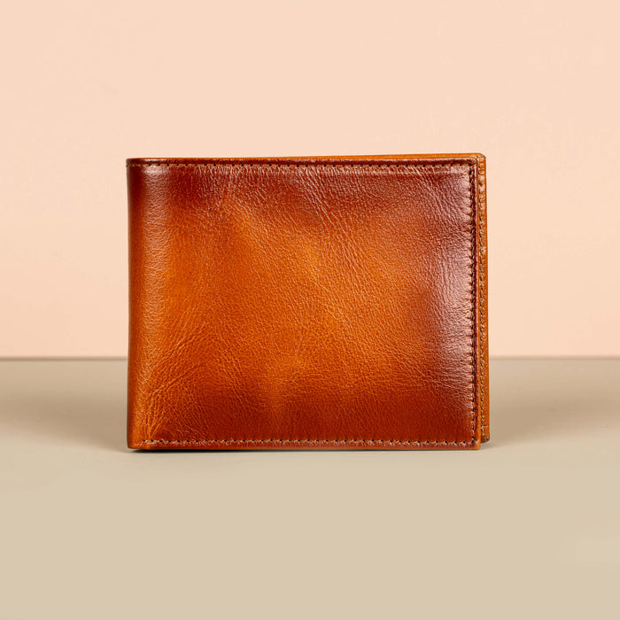 Classic Leather Bifold Wallet - Dark Brown - Los Angeles