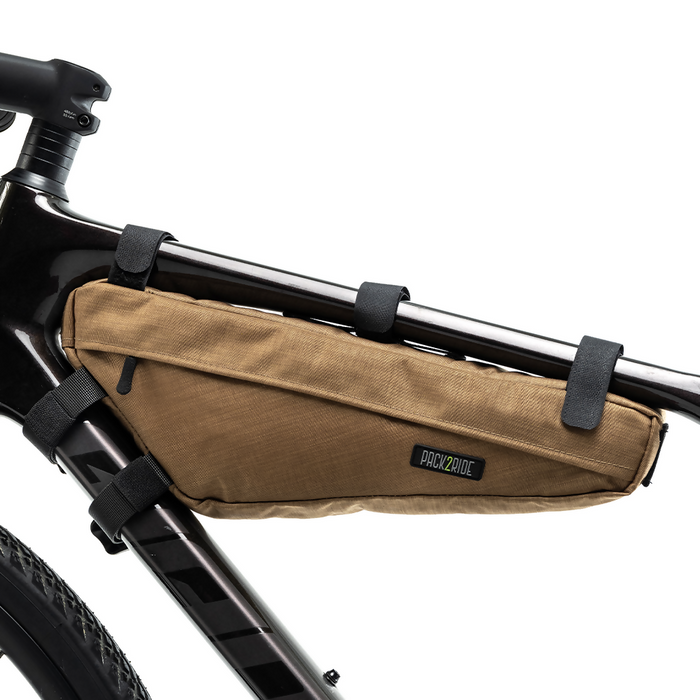 PACK2RIDE Mira Bike Frame Bag - Water Resistant, Durable Cordura Fabric & Bicycle Equipment Bag - Biking Storage, Bikepacking Pouch, Road, Gravel Bag for Cycling Adventures