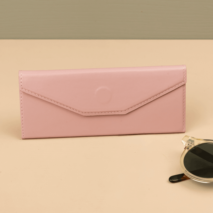 Pink Leather Sunglasses Case - LEATHEREE