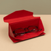 Red Leather Sunglasses Case - LEATHEREE