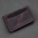 Purple Leather Thin Wallet with Card Holder - LEATHERE