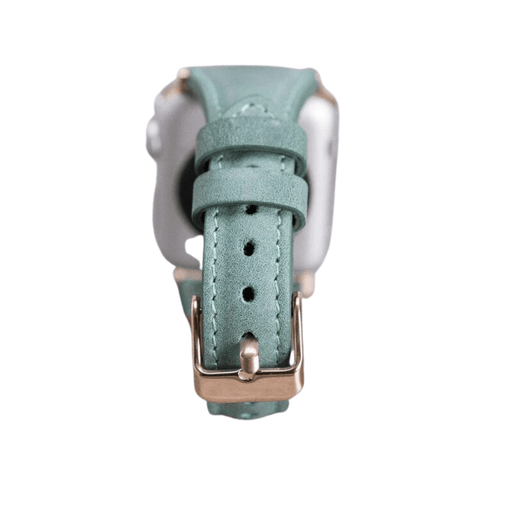 Light Mint Green Leather Slimy Apple Watch Band - LEATHERE