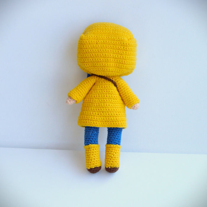 Custom Coraline Jones Crochet Doll, Handmade Knit Amigurumi Coraline Doll, Knitted Coraline Gift, Crochet Art Doll, Custom Handcrafted Order