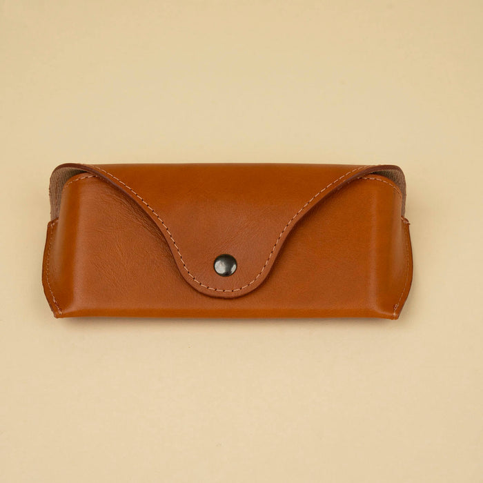 Premium Leather Eyewear Case - Rich Brown - Cambridge