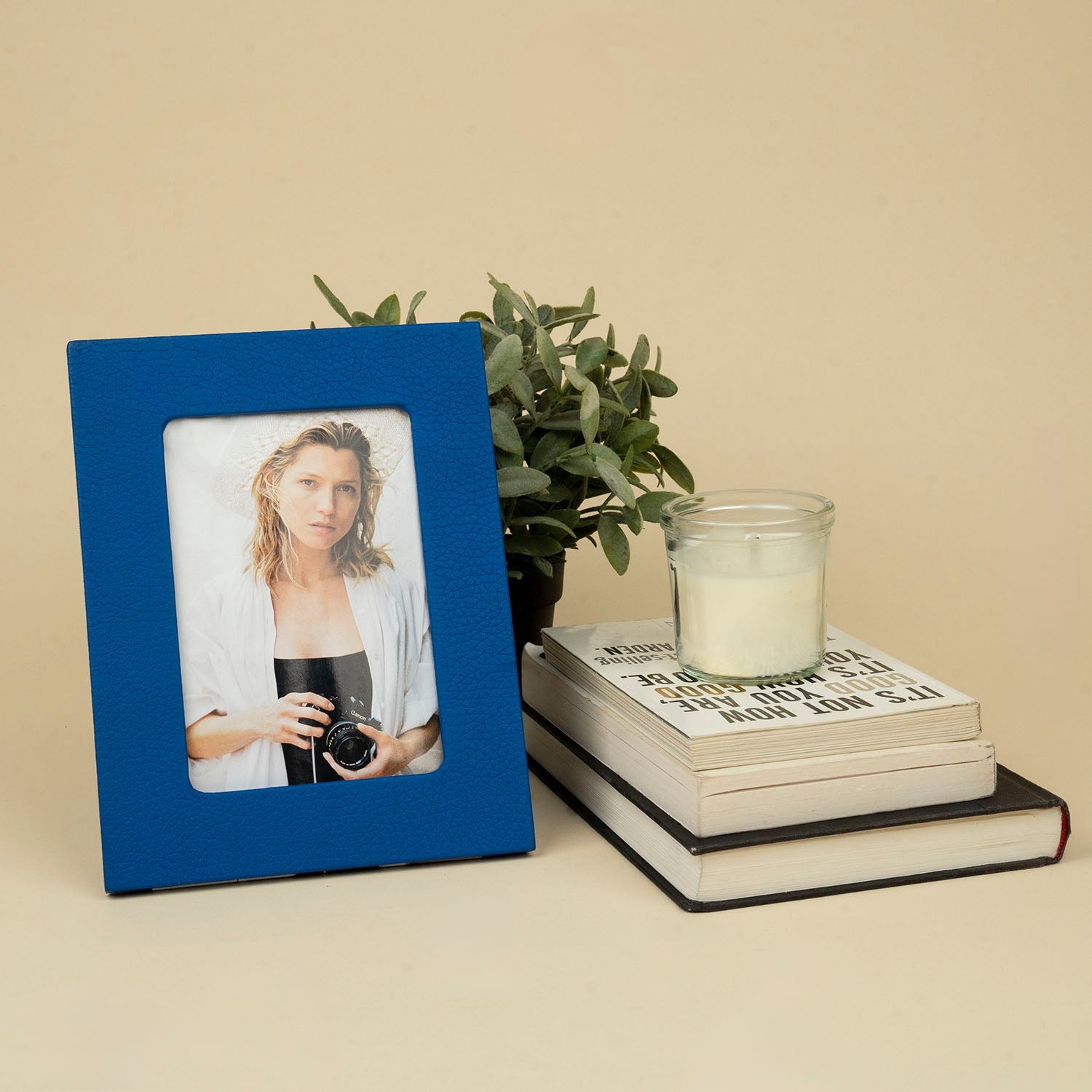 Luxury Leather Photo Frame - Blue - Allentown