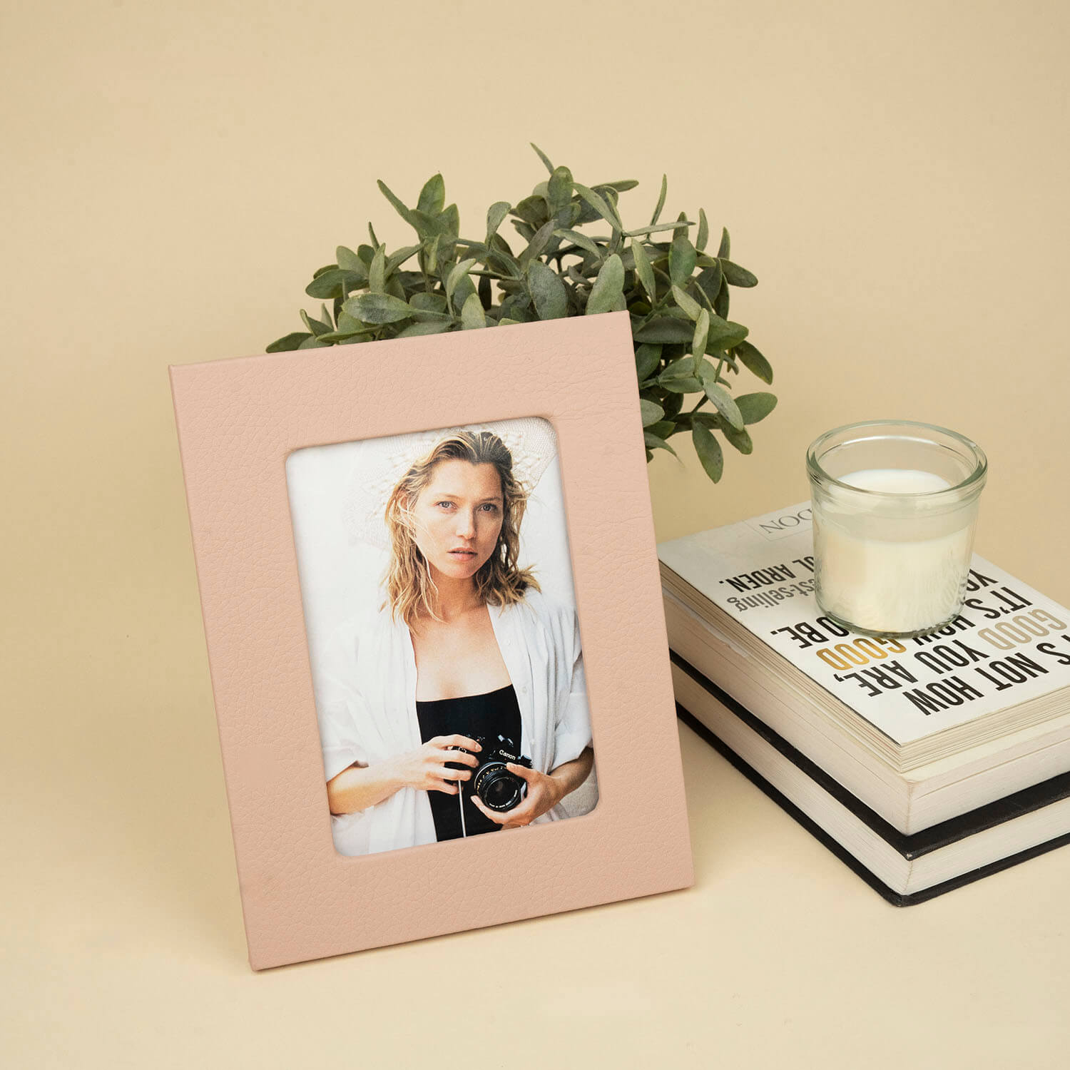 Luxury Leather Photo Frame - Pink - Allentown