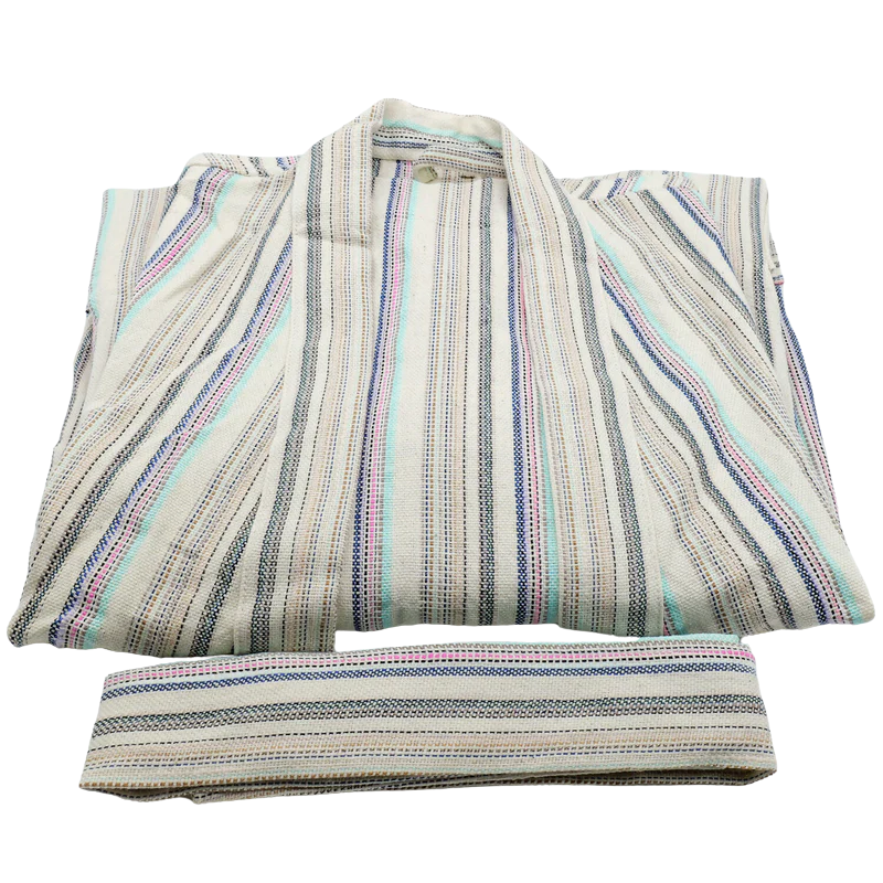 Handwoven Silk Robe with Matching Belt – Elegant Loungewear for Ultimate Comfort