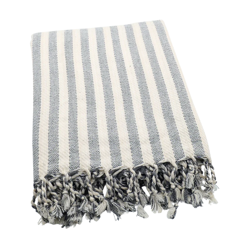 Handwoven Silk Throw with Fringe – Timeless Elegance and Comfort