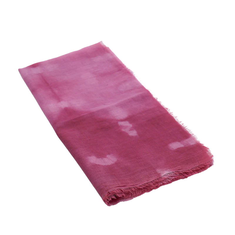 Hand-Dyed Silk Bandana – Blush Rose