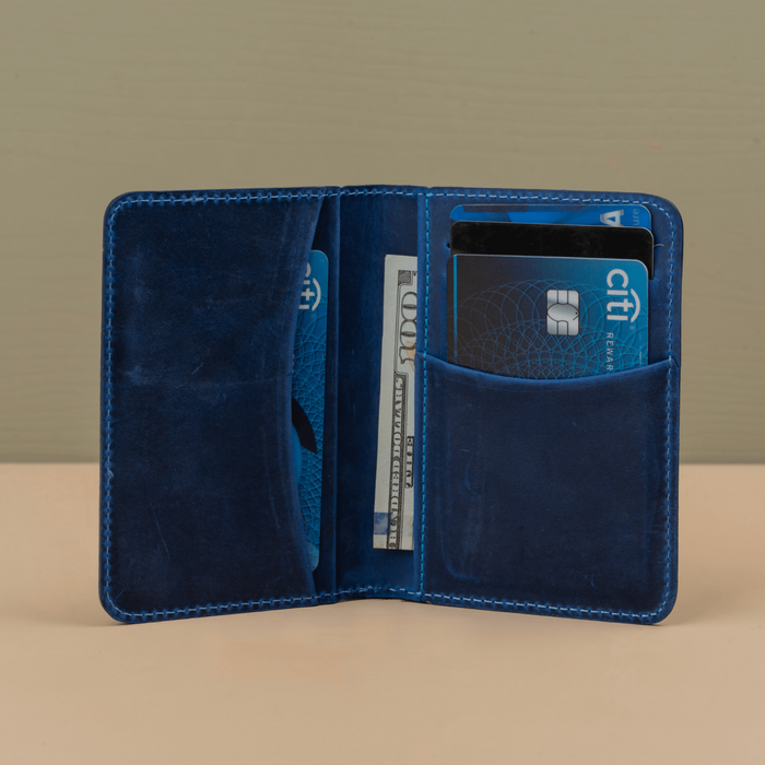 Luxury Genuine Leather Wallet - Blue