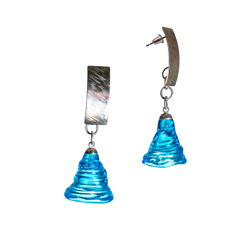 Fln-Kup-114 | The Bell of the Wave - Handmade Design Earrings