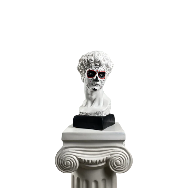 David 'Day of the Dead' Pop Art Sculpture, Modern Home Decor