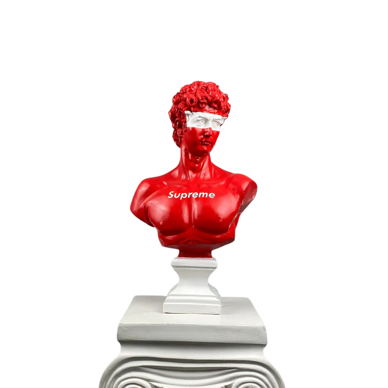 David 'Supreme' Pop Art Sculpture, Modern Home Decor, Large Sculpture