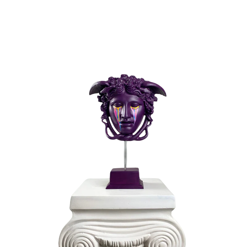 Medusa 'Requiem' Pop Art Sculpture, Modern Home Decor