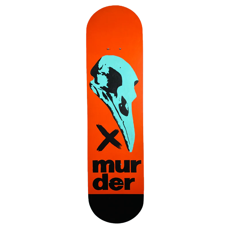 Skateboard Wall Art Set, "Murder" Hand-Painted Wall Decor