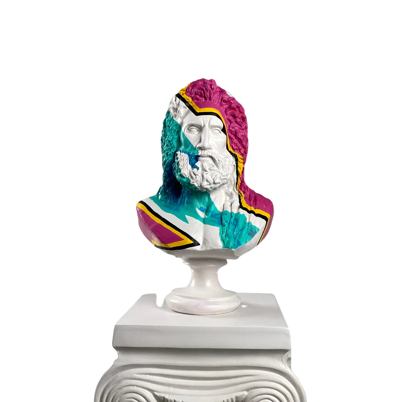 Zeus 'Rock'n Roll' Pop Art Sculpture, Modern Home Decor