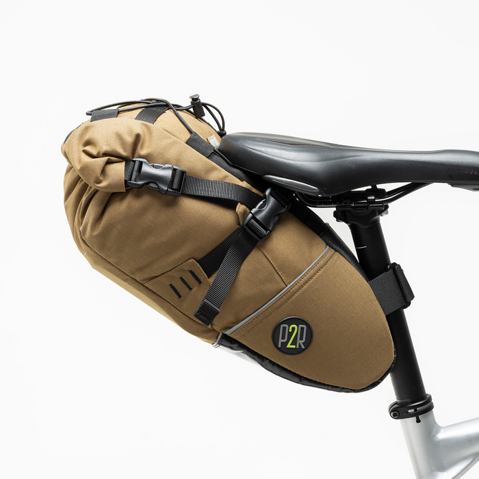 PACK2RIDE Inova Light Bike Saddle Bag - Water Resistant, Durable Cordura Fabric, Essential Bag for Bikepacking - Under Seat Storage, Seat Bag for Road, Gravel Cycling