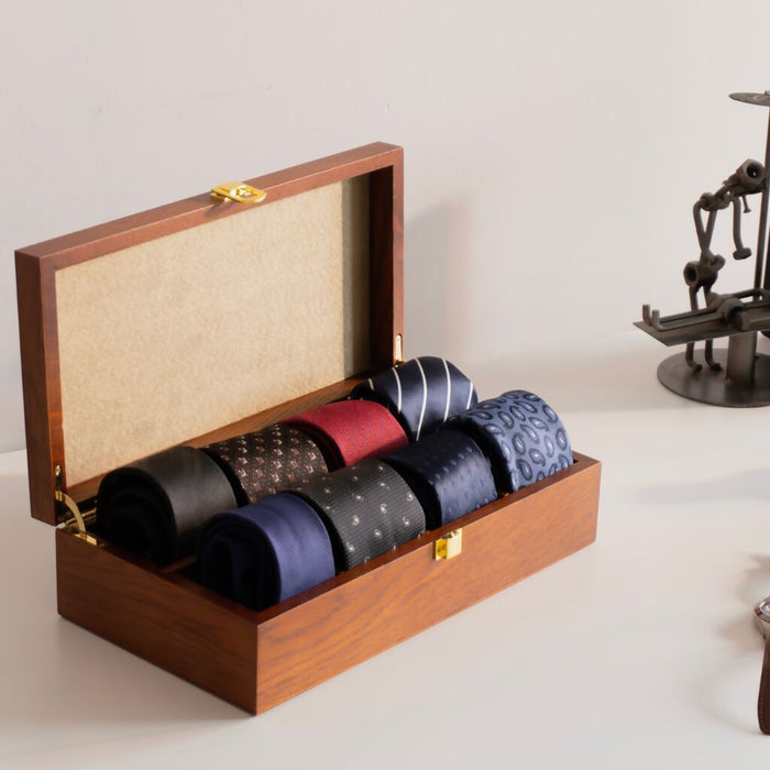 Luxury Wooden Tie Storage Box