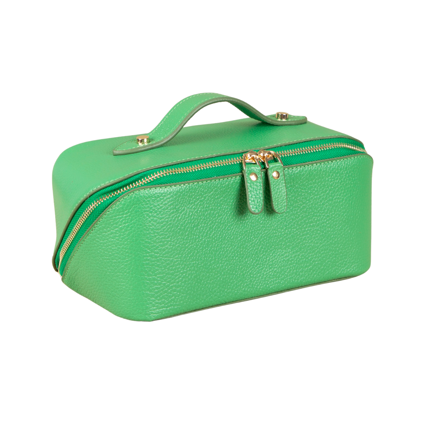 Luxury Leather Travel Vanity Case – Elegant & Spacious- Emerald green - San Jose