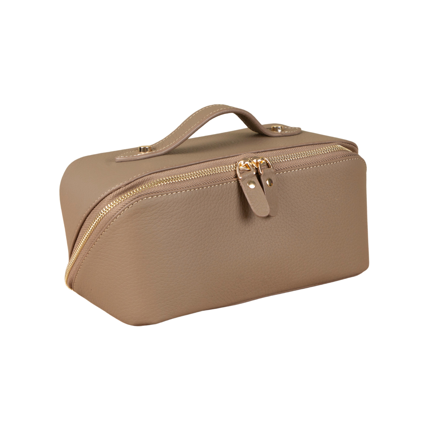Luxury Leather Travel Vanity Case – Elegant & Spacious- Warm taupe - San Jose