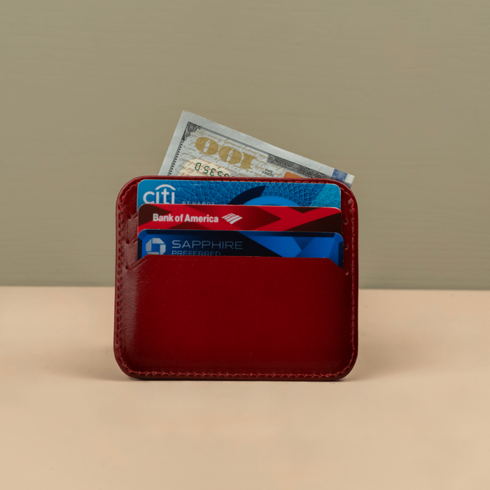 Premium Leather Wallet - Red