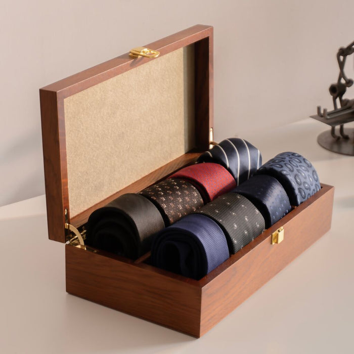 Luxury Wooden Tie Storage Box