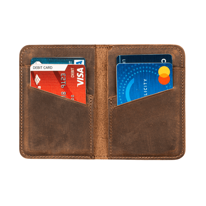 Classic Leather Cardholder Wallet - Earthy Brown - Berkeley