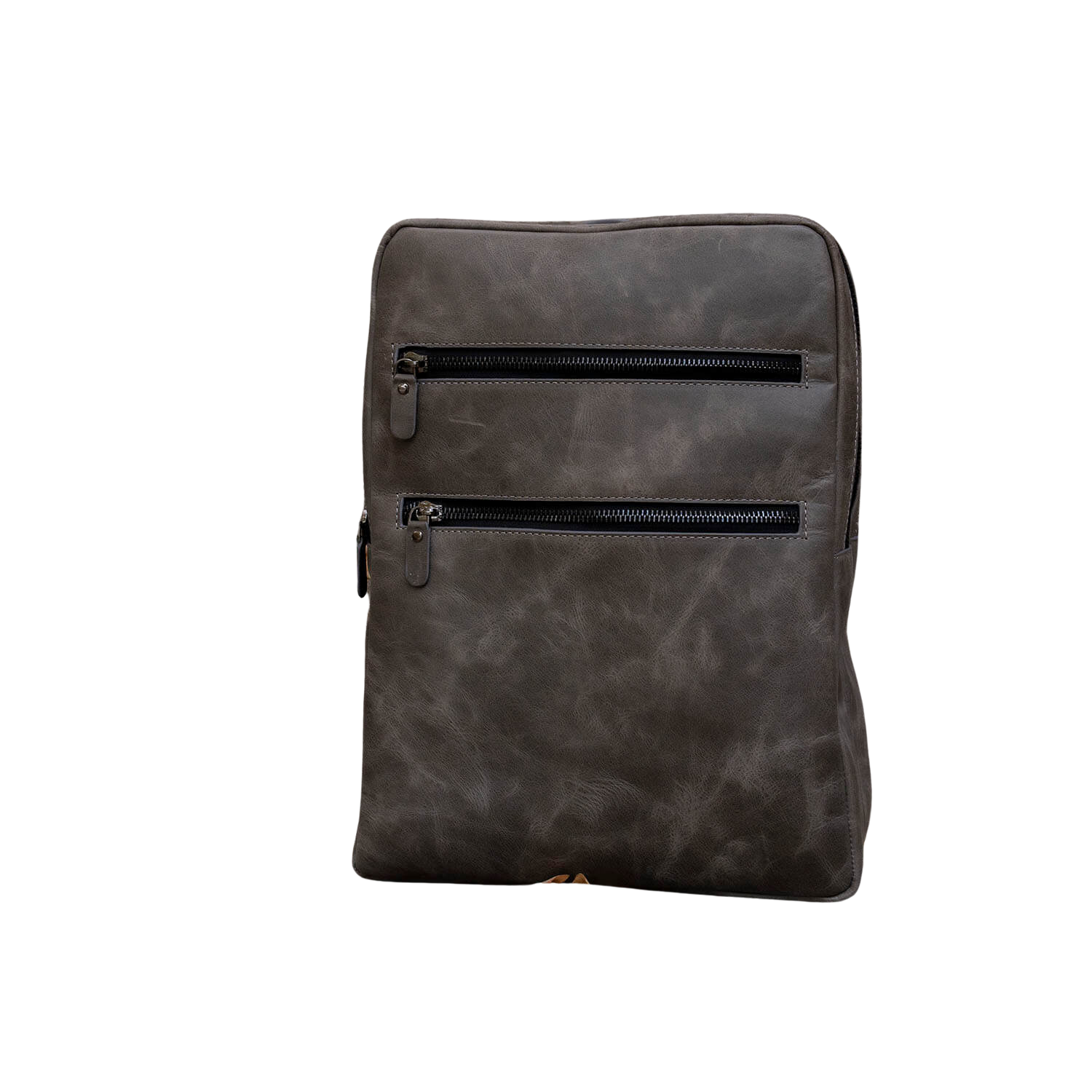 Premium Leather Laptop Backpack - Gray - Edinburg