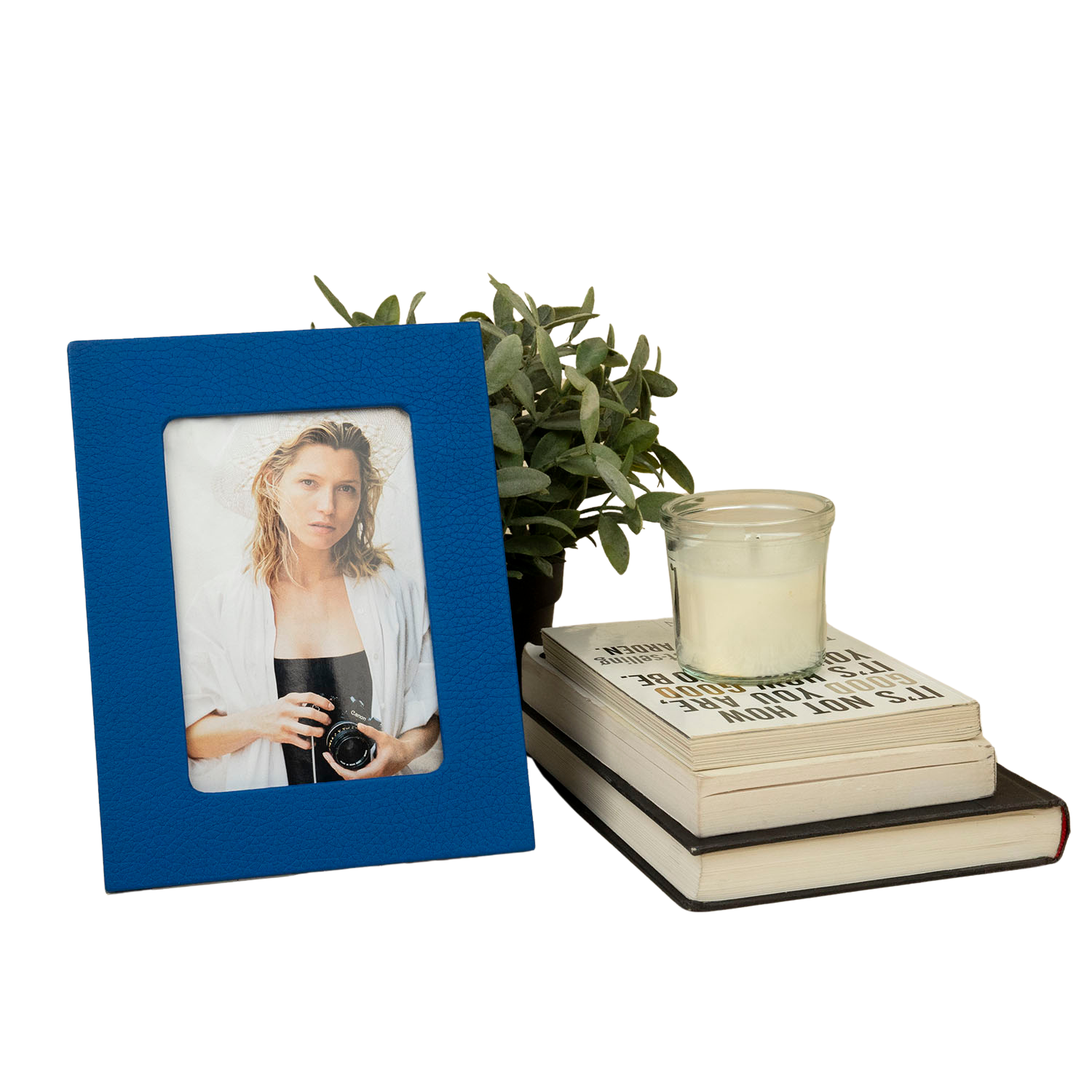 Luxury Leather Photo Frame - Blue - Allentown